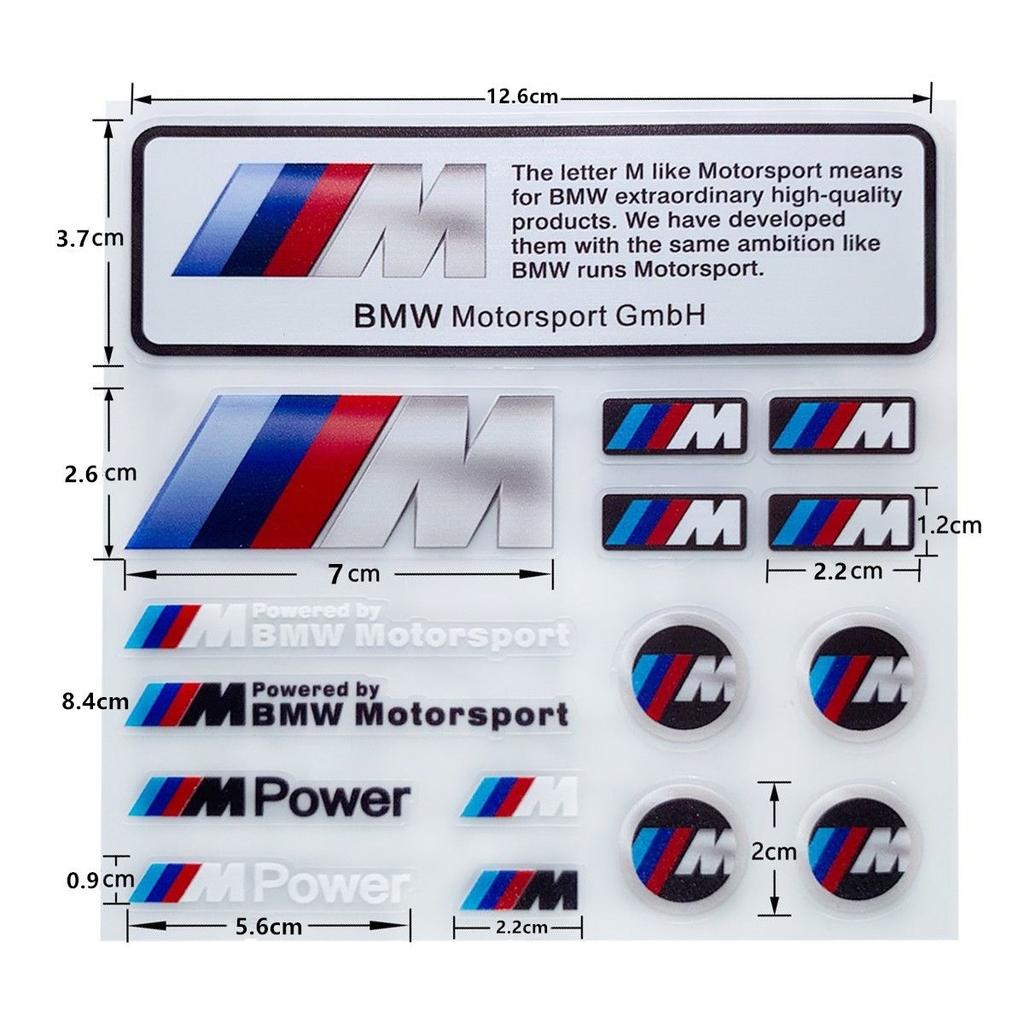 drswk4 New For Bmw M 50TH Power Performance E28 E30 E34 E36 E46 E60 E90 F84 Reflective Motorcycle Sticker Decals Tank Logo Stickers