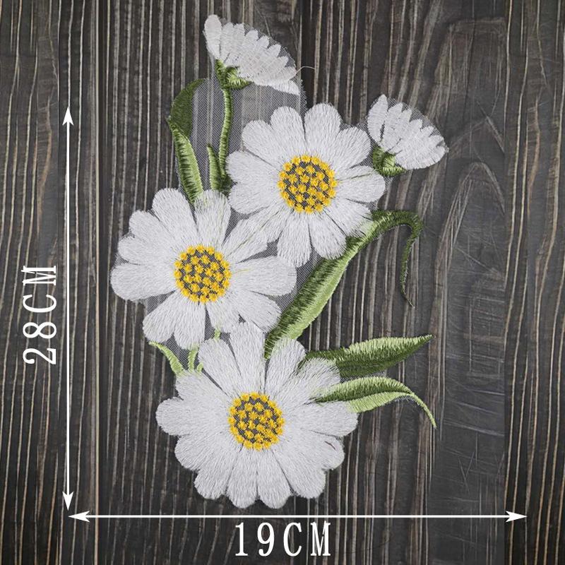 1 To'plam Yangi Kungaboqar Kashtasi Yamoqlari Kiyim uchun Kiyim Stikeri Chiziq Tikiladigan Ko'ylak Applikatsiyasi DIY Teshik Tuzatish