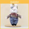 Keychain Plush Rabbit With Short Fur And Pp Cotton Filling For Accessories