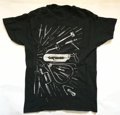 Футболка с принтом Carcass, короткий рукав, полный размер, черная, от S до 5XL