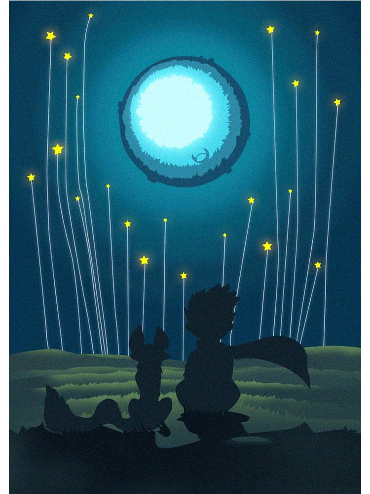 The Little Prince Movie Poster Canvas Painting Cartoon Wall Art Picture For Nursery Kid Room Home Decoration