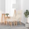 Recliner Chair with Footstool Cream White Velvet