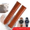 Classic For Omega Genuine Leather Strap Men's Seamaster 300 150 Super 007 AT150 Brown Italian Cowhide Bracelet Watchband 19mm 20mm 22mm