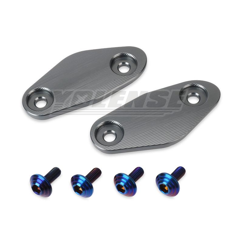 Motorcycle CNC Aluminum Rearview Mirrors Seat Decorative Cover Mirror Base Brackets For 675SR-R 675SR 675 SRR SR
