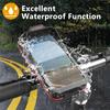 Bike Phone Holder with Sun-Visor Rain Cover Waterproof Sensitive Touch Screen Motorcycle Bicycle Handlebar Cell Phone Mount Bicycle Accessories