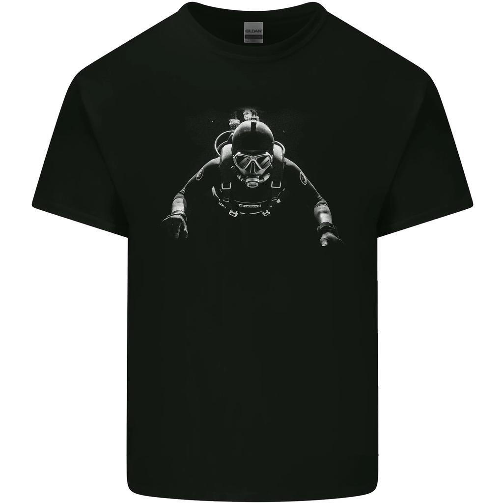 Monochrome Scuba Diver Diving Dive Kids T-Shirt Childrens