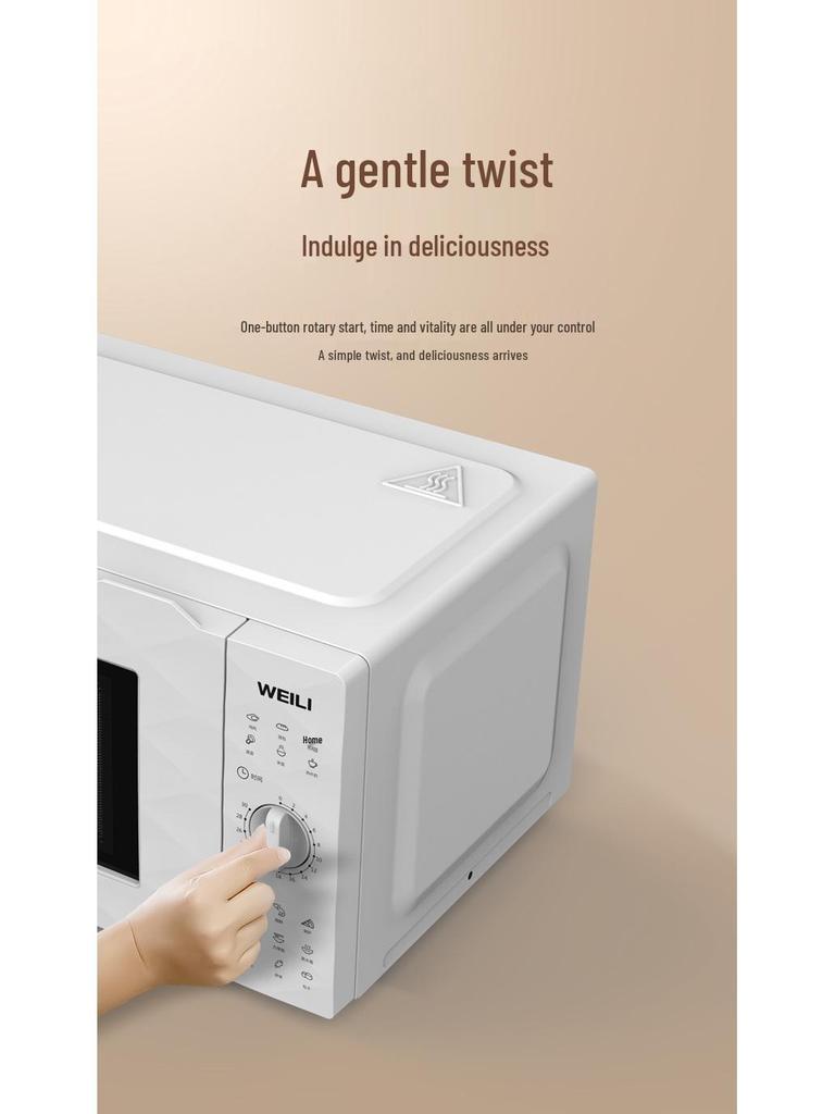 Маленькая микроволновая печь с поворотным столом объемом 20 л с равномерным нагревом и классическим механическим управлением D20MXP01.