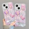 Applicable To Apple 15 Mobile Phone Case IPhone 14 Laser Three-dimensional Butterfly Doll Invisible Bracket 13 Feather Yarn