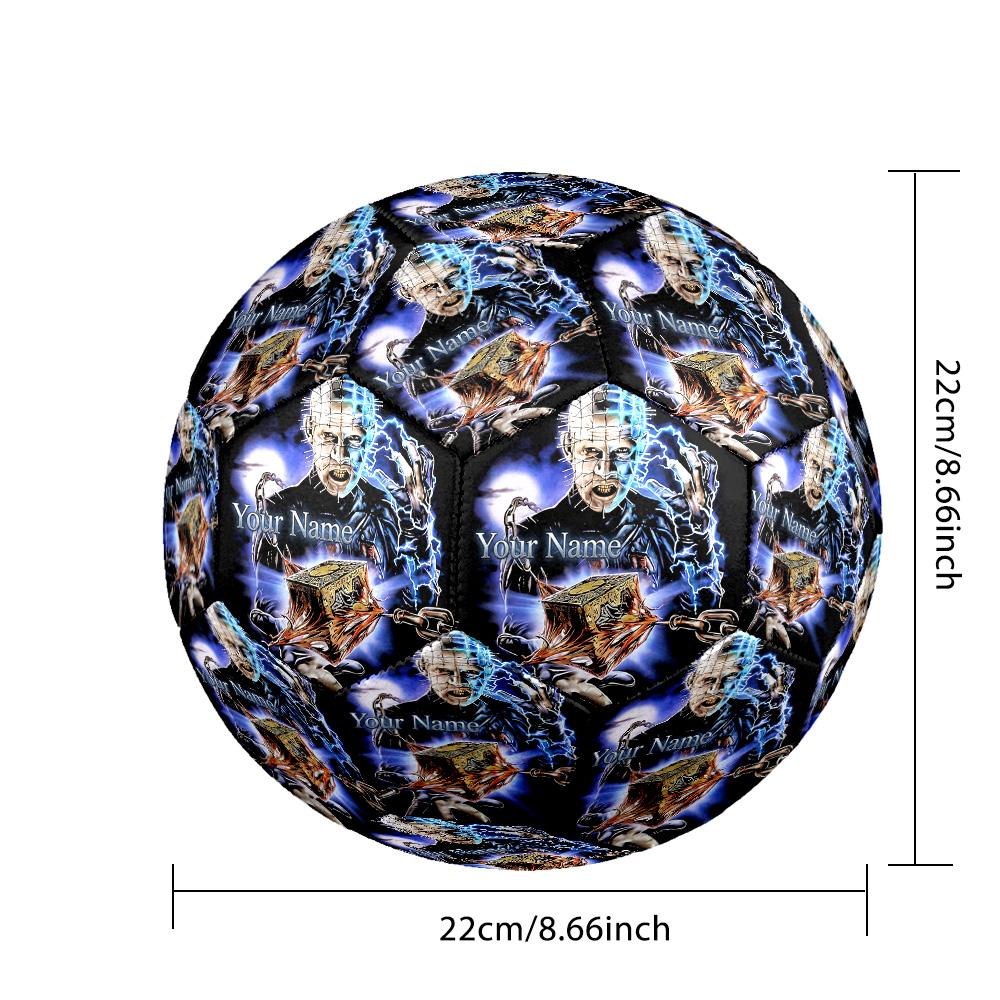 Custom Text Size 5 Soccer Ball, Standard Match Football For OutdoorHellraiser Pinhead