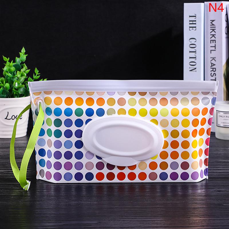 Чехол для влажных салфеток для малышей, портативный держатель для салфеток, откидная крышка, многоразовый многоразовый косметический чехол с защелкивающимся ремешком, полезная коробка для салфеток