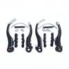Bicycle V Brake Set MTB Caliper Set AL Mountain BMX Bike Cruiser Linear Pull With Brake Pads and Levers Black