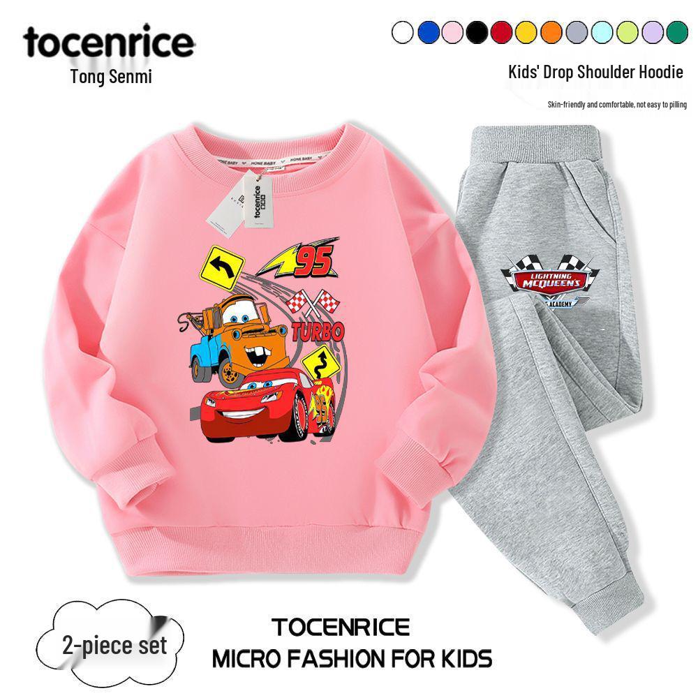 Комплект из худи для мальчиков «Молния Маккуин» на осень 2024 – Крутая и стильная детская одежда для весны и осени