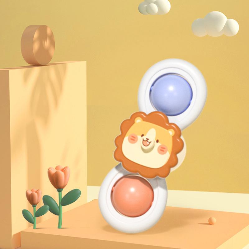 Присоска Мультяшное Животное Игрушки-Вертушки Для Детей Окно Высокий Стульчик Поднос Ванная Стол Путешествия Для Детей Подарок
