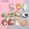 Забавные магниты на холодильник с животными для детей, мультяшные игрушки на холодильник, магнитные наклейки, украшения, дети, 12 шт., набор