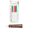 4 Food Markers Yellow, Green, Pink, Blue + 1 Chocolate Pen