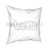 Nashville Skyline Pillow Case Printed Home Soft DIY Pillow Cover Nashville Tennessee Skyline City Silhouette Wanderlust
