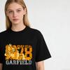 Garfield Lazy Lying Trendy T-Shirt! American Retro 1978 Letter Print Loose-Fitting Short Sleeve, Unisex, Oversize Couple Tee