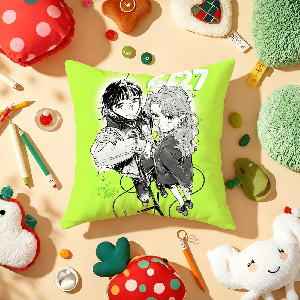 Cushion Cover Plush Fabric Soft DoubleSided Printed Sofa Warm Winter Home Gift Pillow Aya OOosawa Koga MMitsuki Stickers