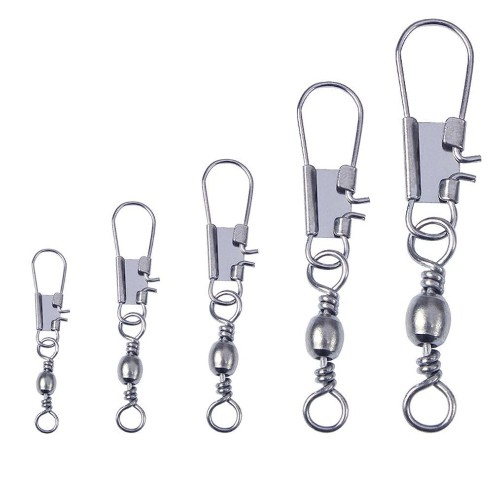 Fishing Tool Fishing Line Connector Pin Bearing Solid Rings Swivel Fishing Connector Barrel Rolling