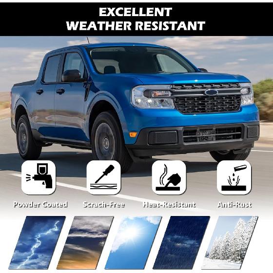 License Plate Frames For Maverick -2025, No Drill Front License Plate Bracket Holder Compatible With Ford Maverick -2025 (Black) | Fits Most Of