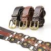 Western Cowboy Style Wide Belt For Women With Vintage Faux Leather And Metal Buckle For Fashionable Outfits