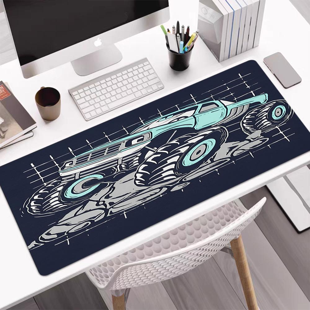 Truck Theme Mouse Pad, Non Slip Rubber Base, Multifunctional Office & Home Decor, Perfect for Workspace Personalization.