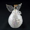 Fourcart Cute Handmade Glass Champagne Angel Bells, Silver, Set of 6