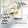 JINSHIDUN Brand Watch Heart Steel Automatic Mechanical Single Calendar Luminous Waterproof Women's Watch Women's Watch