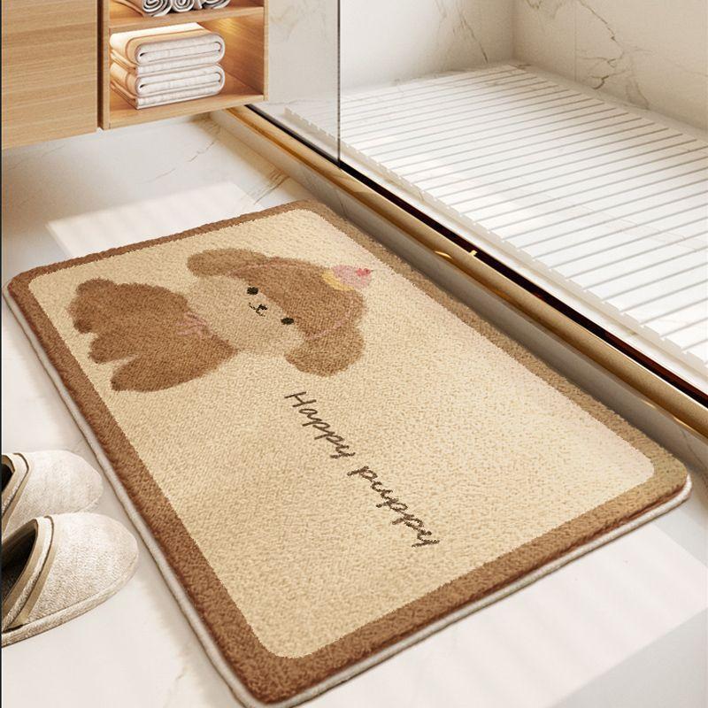 Впитывающий коврик для ванной комнаты Милый коврик для ванной двери Грязный Нескользящий коврик Ковер для туалета Коврик для двери туалета Бытовой
