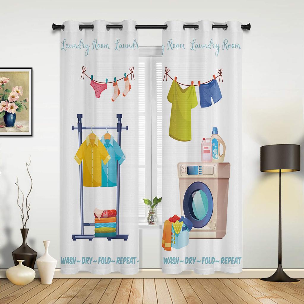 Прачечная Стирка Сушка Складывание Повторные Шторы для Спальни Гостиной Шторы Кухня Детская Комната Оконные Шторы Современный Домашний Декор