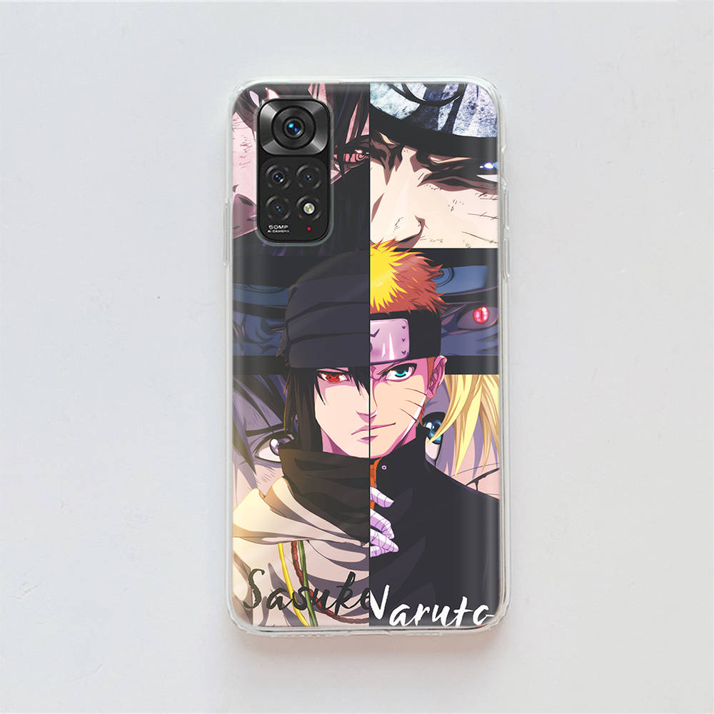 Чехол DT32 Naruto Sasuke для Samsung A04 A14 A23 A34 A54 M23 M33 M52 M53 Realme 10 9 C30S C35 C55 VIVO Y02S Y21 Y33S Y51 X80 Pro Прозрачная крышка