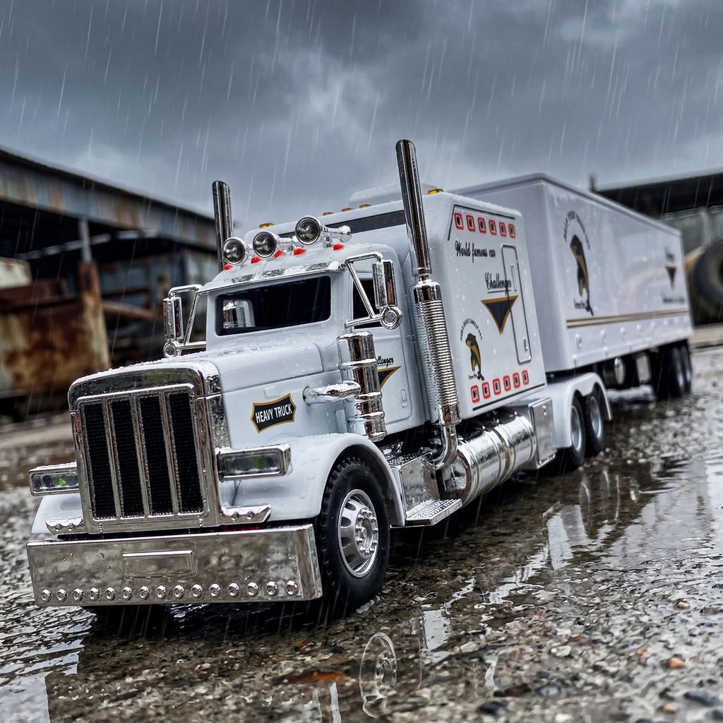 1:24 Peterbilt 389 Semi Truck Tractor Trailer Alloy Metal Diecast Model Car Home Trendy & Desktop Display Ornament Birthday Gift