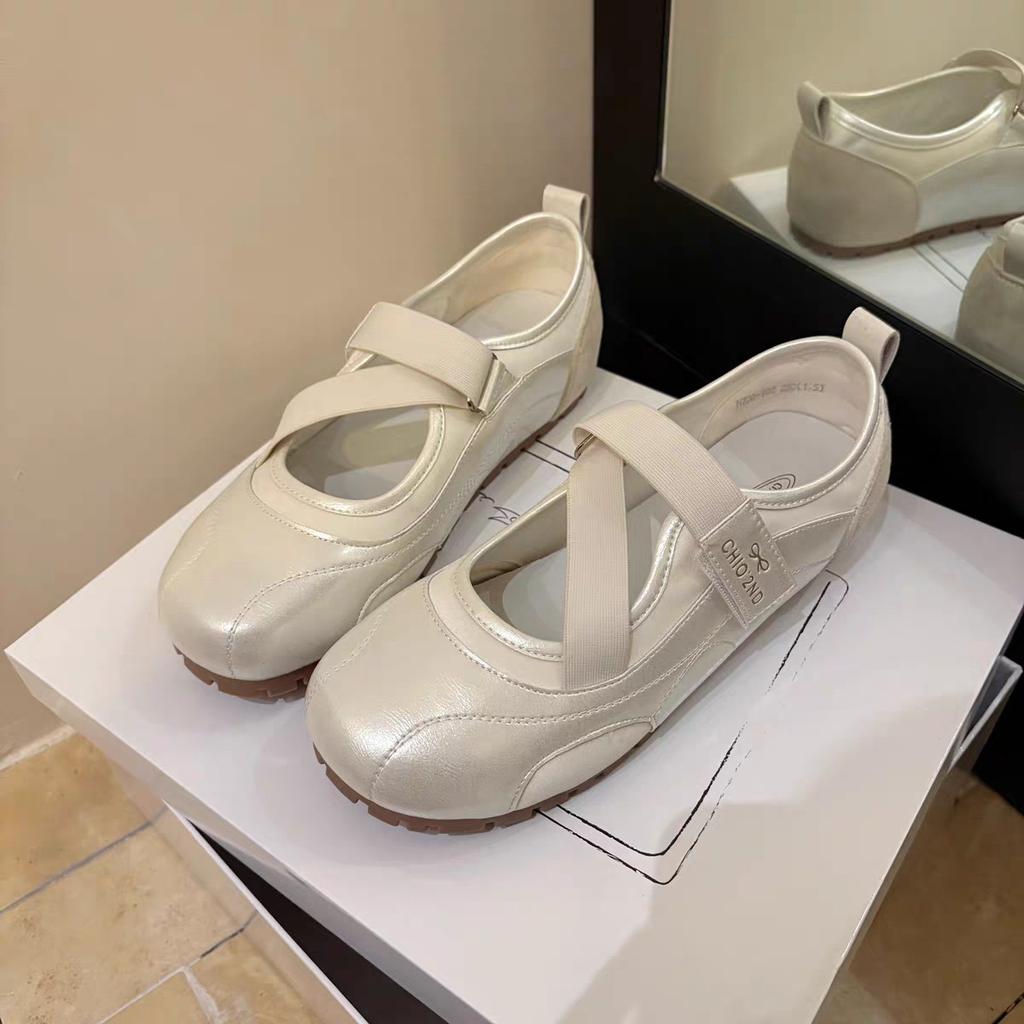 Popular Ballet Mary Jane Shoes Women's Summer 2025 New Versatile Flat-bottomed Shallow Mouth Single Shoes Simple German Training Shoes