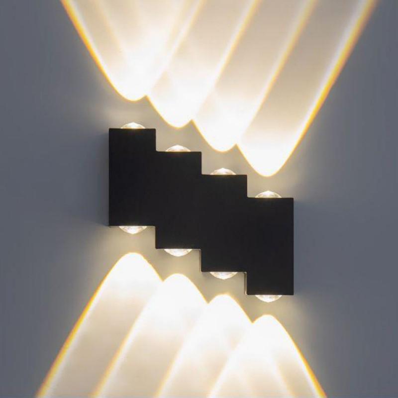 Уличный алюминиевый настенный светильник IP65 водонепроницаемый светодиодный светильник с несколькими головками для двора, сада, виллы, простой настенный светильник AC90~260 В