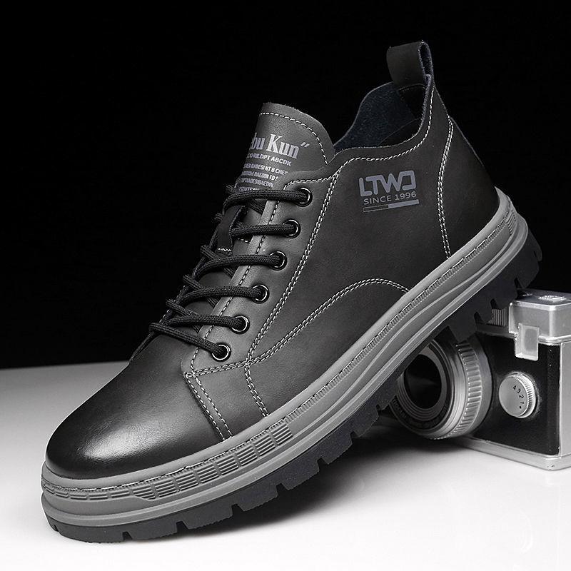 Мужские кроссовки из коровьей кожи для вождения, весна-осень, новые дизайнерские модные повседневные кроссовки, однотонные мужские кроссовки для сноуборда