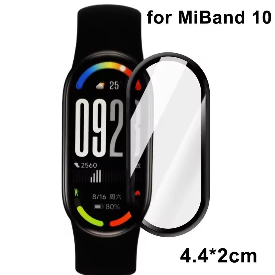 1-5 шт. Защитная пленка для экрана для Xiaomi Mi Band 10, изогнутая, полное покрытие, защитная пленка для Mi Band 10 9, аксессуары-защитники