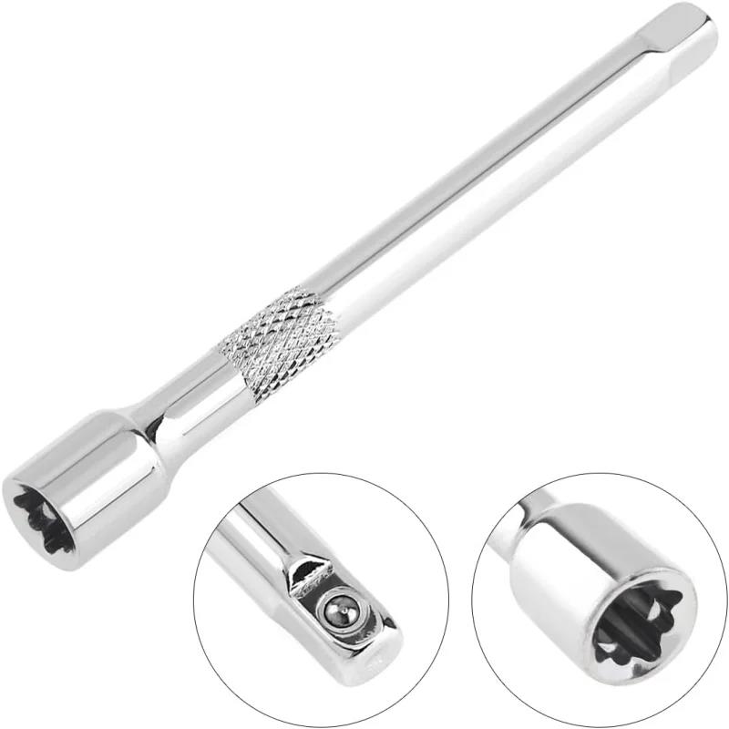 NEW 1/4 3/8 1/2 Socket Ratchet Wrench Extension Bar 75/100/125/150mm Auto Repair Durable Sleeve Rod Fast Wrench Hand Tools