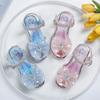 2026Новые сандалии для девочек, однотонные мультяшные детские туфли, удобные детские пляжные туфли, дышащие сандалии с открытым носком Эльза