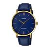 Мужские часы с синим ремешком, Blue Leather Men's Watch,  Casio