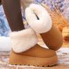 Warm Platform Snow Boots Women's 2025 New Winter Fleece Thickened High-wool Shoes