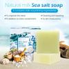 100g Sea Salt Soap Cleaner Removal Pimple Pores Acne Treatment Goat Milk Moisturizing Face Wash Soap Base Skin Care