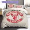 Round MUFC Rug Bedding Quilt Set Quilt Cover Pillowcase Home Decoration Birthday Gift (1 * duvet cover + 2 * pillowcase, without core)