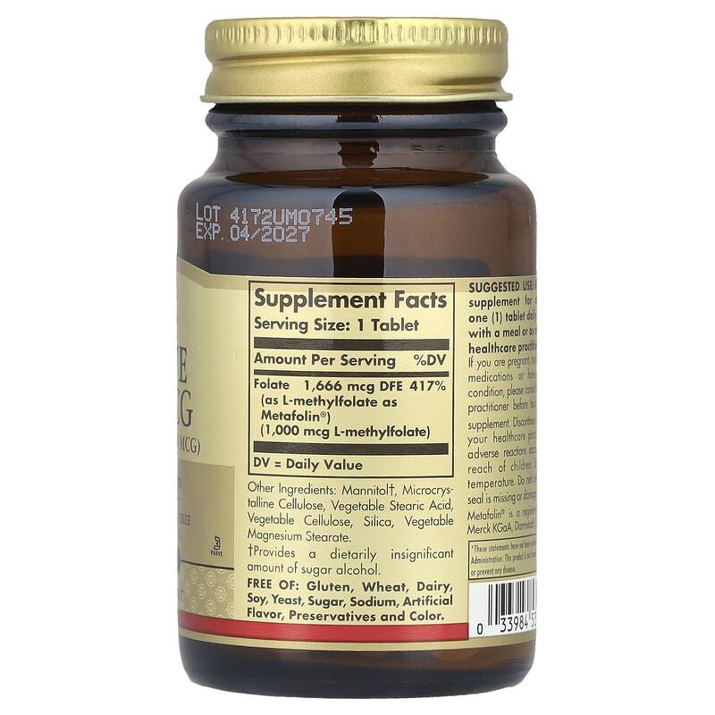 Folate, 1,000 mcg, 60 Tablets