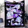 K Pop Saja Boys Cute Chibi Blanket Soft Warm Flannel Throw Anime Fan Gift for Travel Camping Sofa Bed Cover Living Room Decor