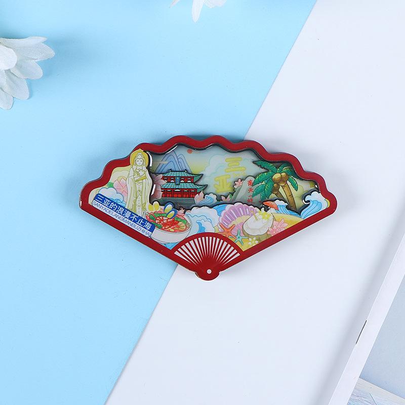 Национальный город Живописный Мультяшный Деревянный Эпоксидный Магнит на Холодильник