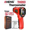 Инфракрасный термометр -50~600℃ Цифровой измеритель температуры Бесконтактный пирометр Тестер ИК-гигрометр Промышленный инструмент ANENG TH203