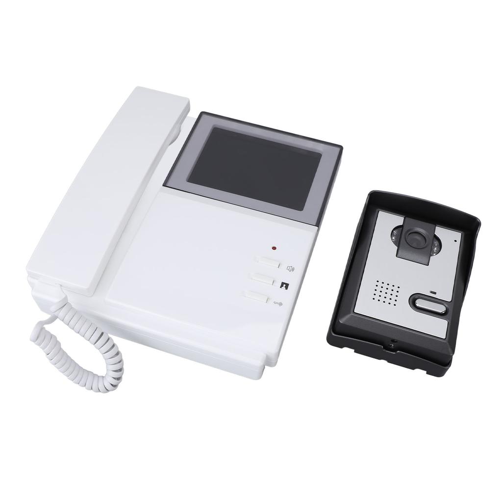 Video Doorbell Intercom System Corded Telephone Type Anti Interference Adjustable Night Vision 4.3