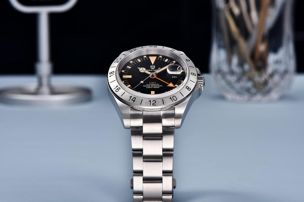 Часы Pagani Design GMT Стрелка Автоматический Механизм Механические Часы с Водонепроницаемостью Керамика Деловые Классические Нержавеющая Сталь Сапфировое Стекло PAGANI DESIGN