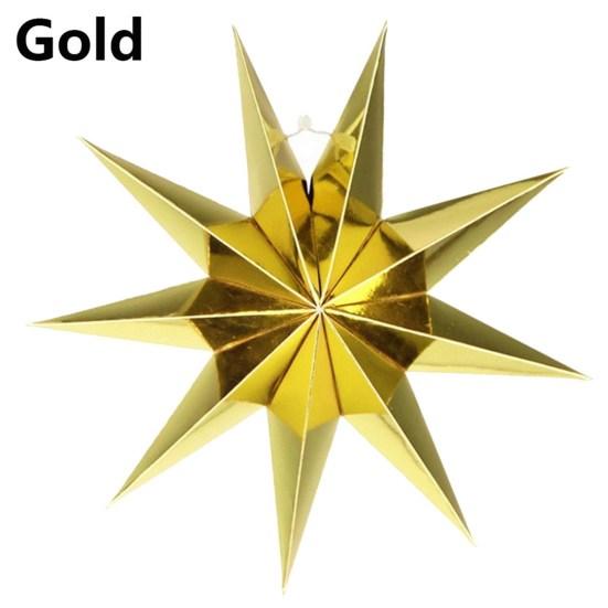 Девять углов бумажный абажур со звездой, подвесной бар, домашний орнамент, декор для рождественской вечеринки