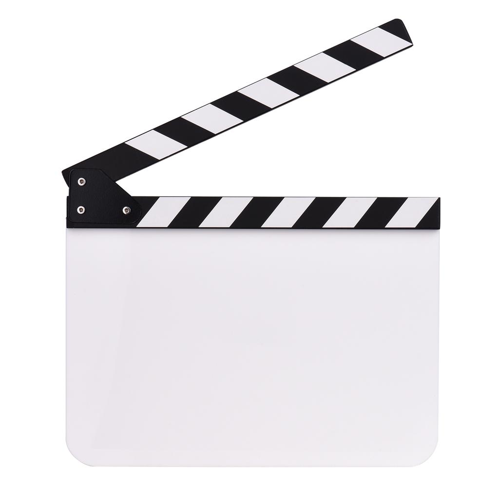 30 * 24cm/ 12 * 9in Acrylic Film Clapboard Movie Directors Clapper Board Slate Cut Action Scene